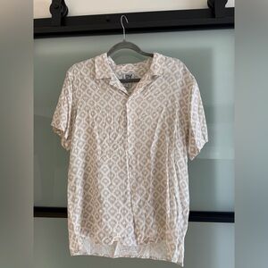 PXClothing Men's Beige Geometric Shirt